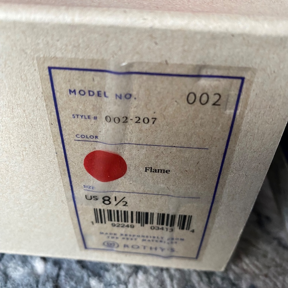 Rothys Flame Original Point 8.5 Euc View 6